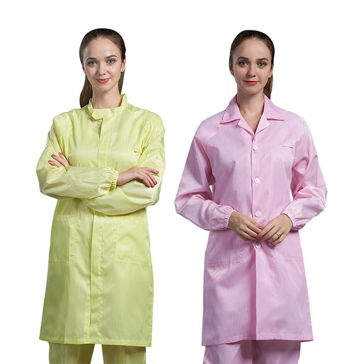 Unisex Dustproof Lint Free Protection Bio Coverall Esd Antistatic Cleanroom Suit