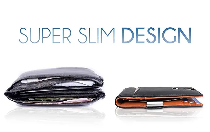 
Money Clip Wallet slim Front Pocket RFID Blocking Card Holder Minimalist Mini Bifold Gift Box bifold Wallet 