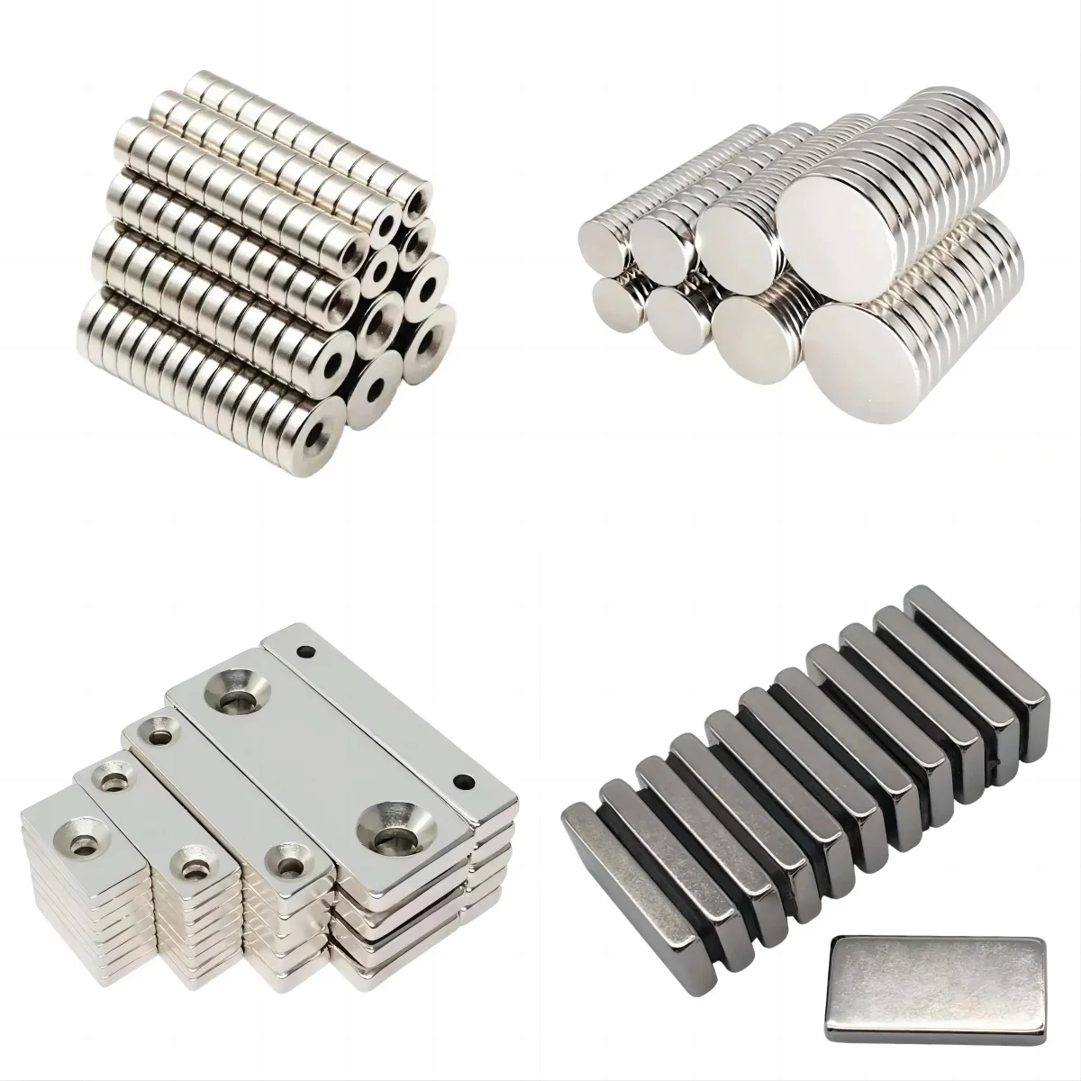 Round Disc Block Neodymium Magnet With Screws Hole Mounting Fastener Magnetic Sheet Countersunk Magnetic Materials