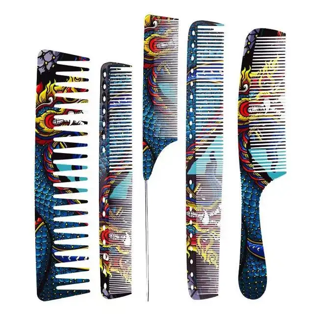 Chinese Dragon Personality Hair Cutting Comb Salon Hair Stylist Professional Male Female Hair Styling Tool Pointed Tail Comb