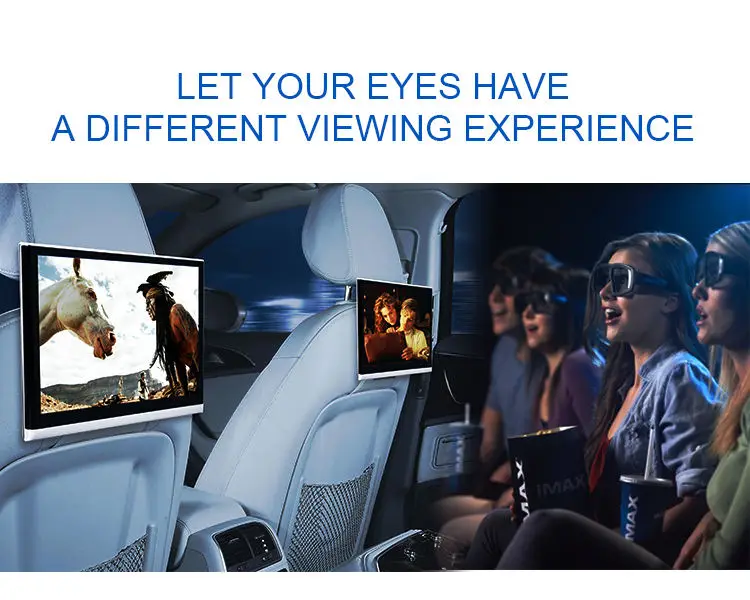 12.5inch Car Lcd Back Seat Headrest Video IPS  Screen Monitor Android Rear Seat Entertainment Smart Media Dvd Player  Universal