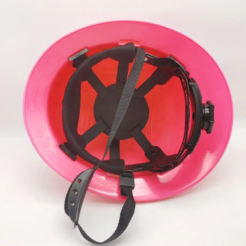 Pink industrial work construction women safety helmet full brim vented pe hard hat with ansi