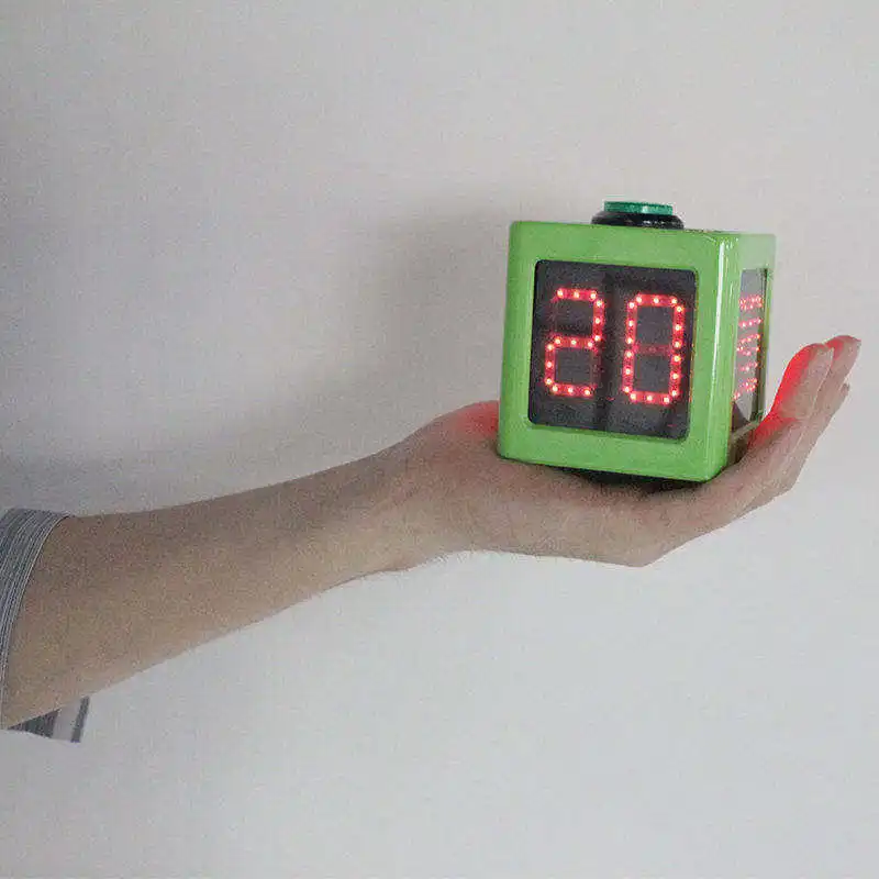 YIZHI 4 Side Screen Display Poker Timer Shot Clock Board Games Cube Timer Countdown Stopwatch Timer for Poker Chess Mahjong Game