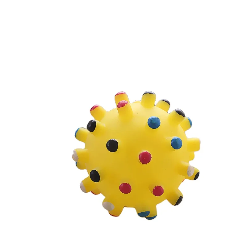 Colorful Environment-friendly squeaky soft plastic ball teeth-resisting Dog Chew Toys