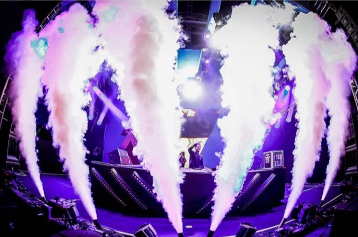 led co2 cannon jet machine party nightclub DJ fog smoke jet machine cryo jet co2 cannon