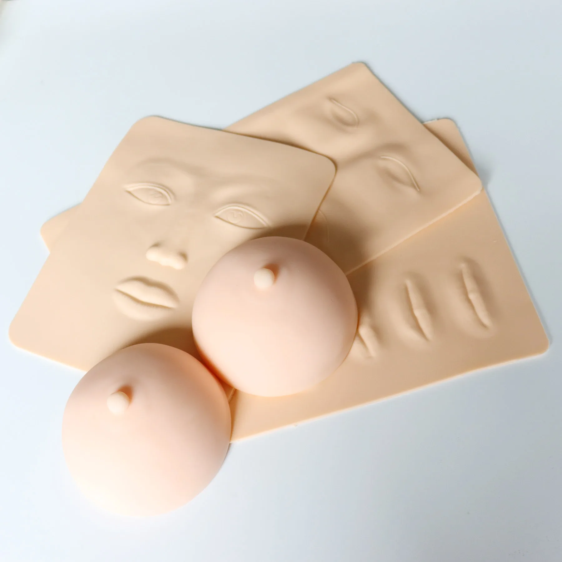 PM Beauty Permanent Makeup Real Skin Feeling 3D Breast practice Chest Massage Silicone Chest Areola Pleural Practice Mould
