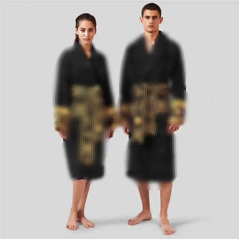 
Luxury Designer Winter Thicken Warm Soft Cotton Bathrobe Pajamas for Men Women 