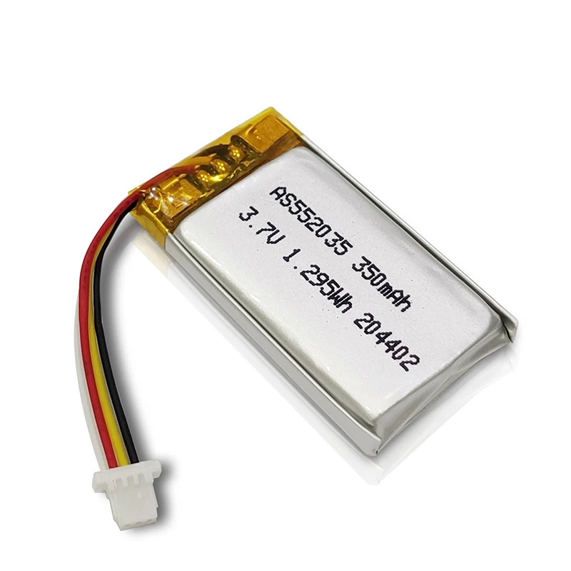 Rechargeable Lithium Battery 3.7v 350mAh AS552035 Lipo Battery With UL2054/CB For Wireless Remote Control