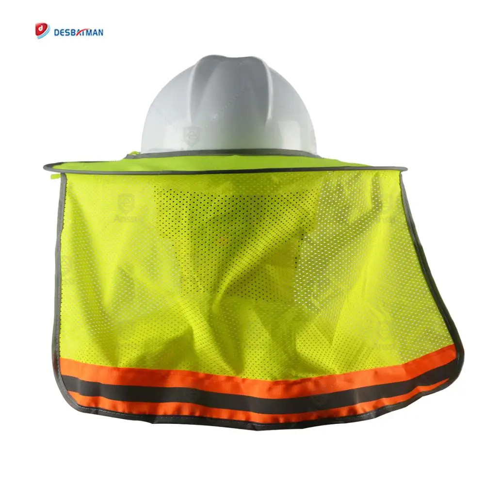 Brisk cooling mesh climbing neck protection hard hat sun shade visor with motorcycle breathable sun shield