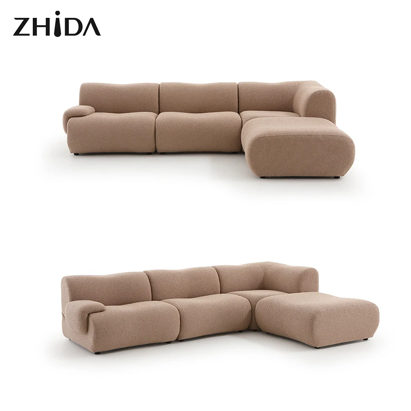 Modern Custom Combination Furniture Sofa Set Furniture Living Room Sofa Fabric Linen 7 Sets of 7-seat sofa Furniture