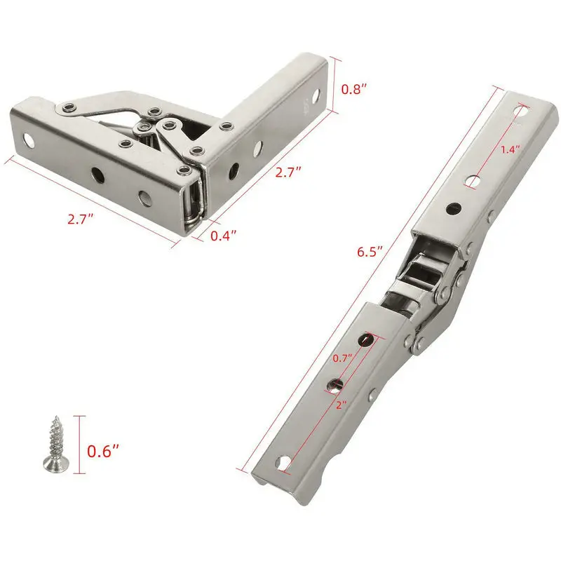 Factory Price Furniture Hardware Front 5 Gear Hinges 90 180 Degree Adjustable Folding Hinges
