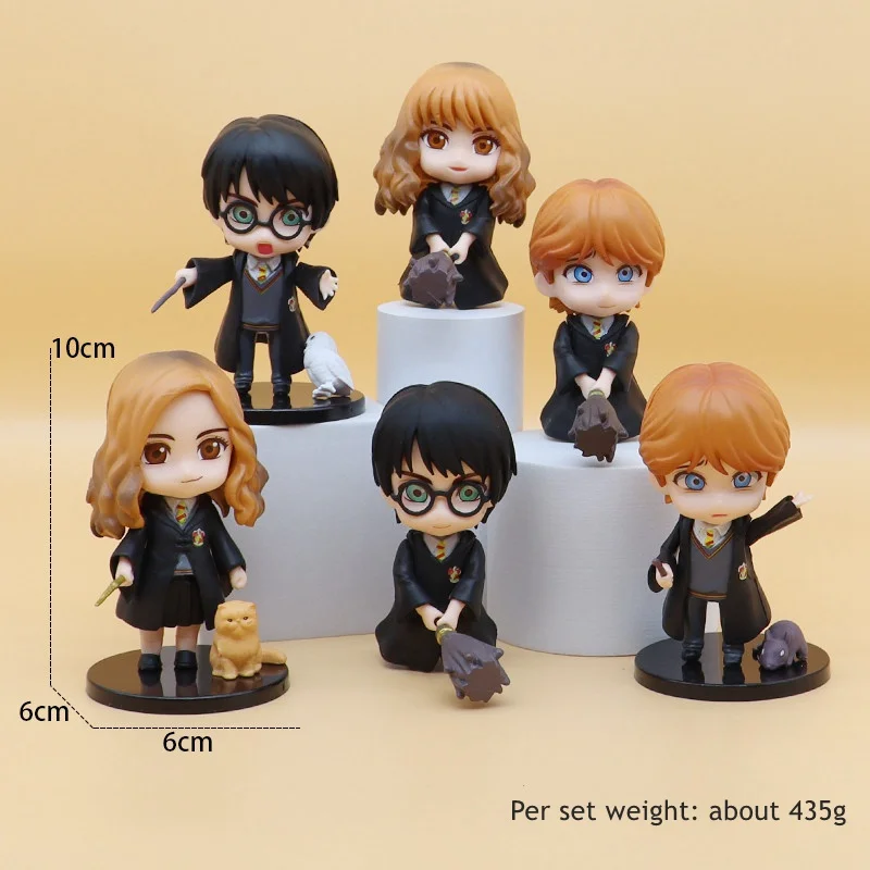 New Style Hot Selling Magic Academy figurine anime 6 Piece action figure set Kid Gift Desktop Ornament