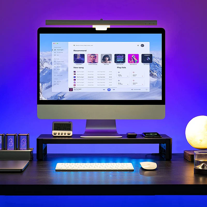 Aluminum Metal Monitor Stand Riser with USB laptop LCD Studio Desk computor monitor stand