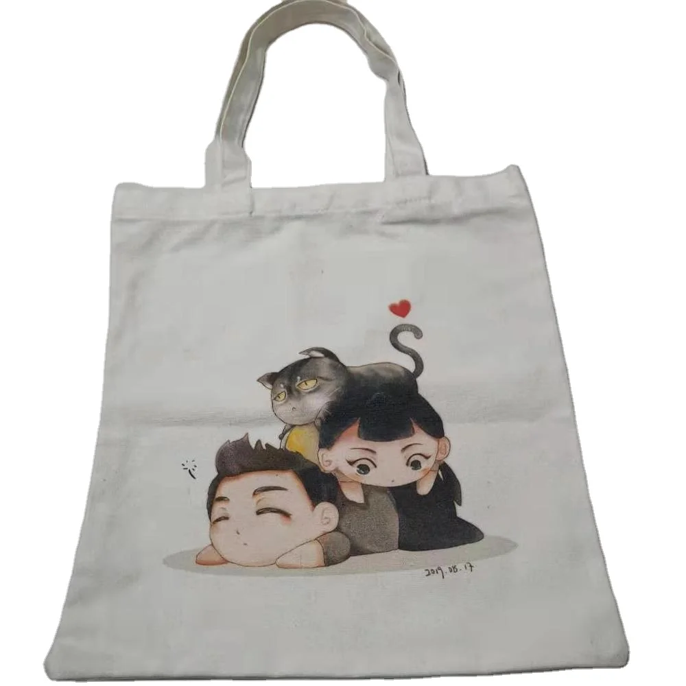 
China Supply personalised 100% Natural Printed shopping tote cotton bag 