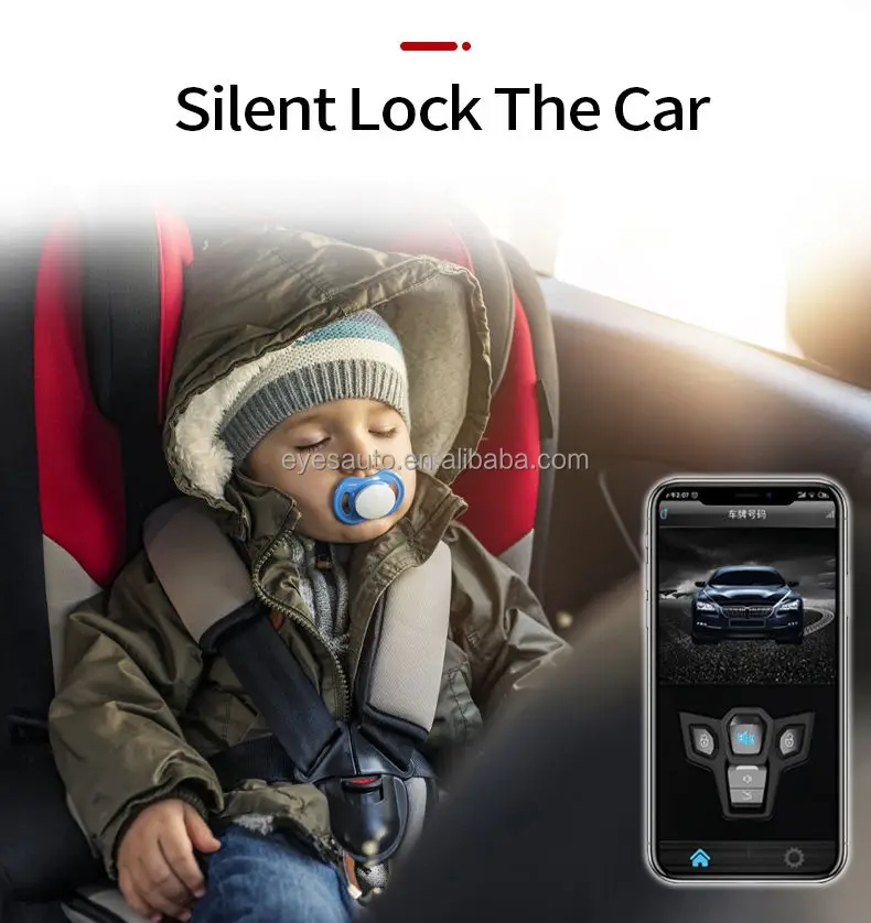 2 way mobil car alarm remote kit lcd block burglar security  universal siren car alarm with light buzzer