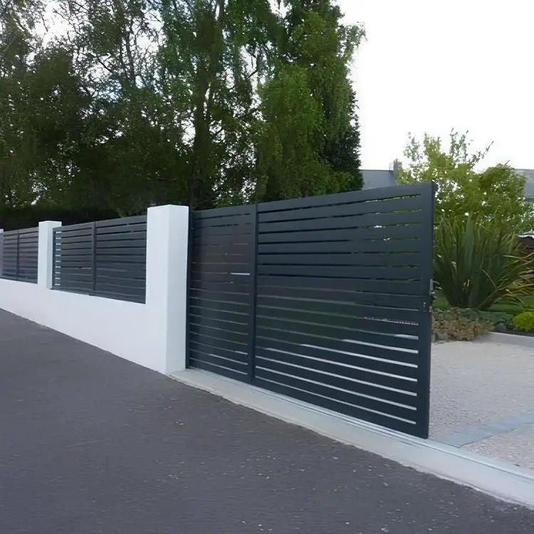 Modern Design Fence Post Caps Latest Main Suspended Gate Designs Driveway Gates Aluminum Sliding Gate