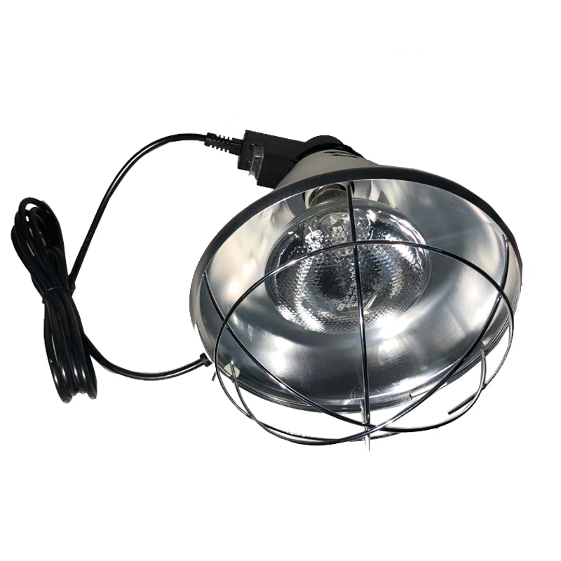 Guanyifarm factory sheep pig chick warming 250W silver gold  lampshade clamp lamp heat lamp protector for farm