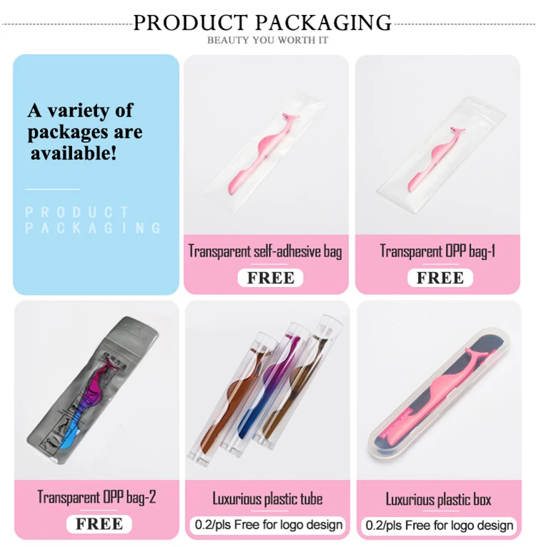 
False eyelash tweezers private label custom lash tweezer bulk lash applicator tweezers for eyelash 