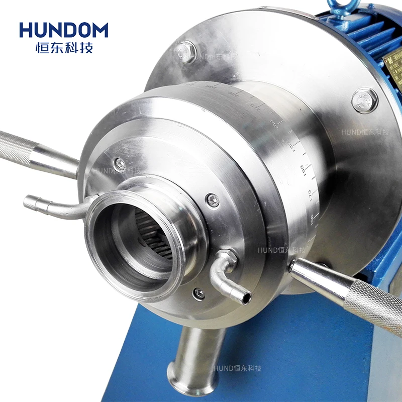 Customized soybean milk almond milk horizontal colloid mill grinding machine with pipeline