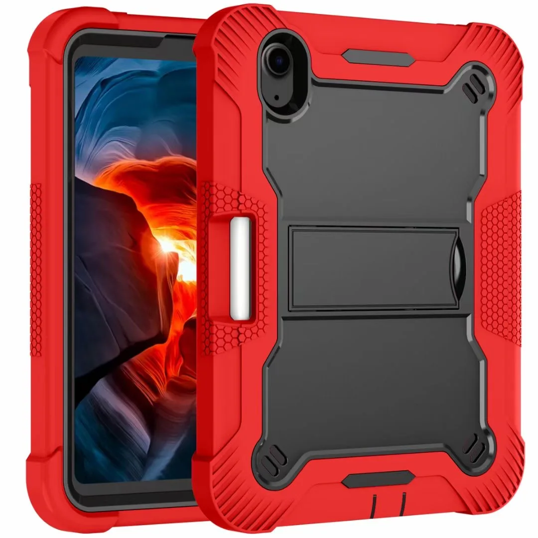 Tablet Case Heavy Duty Shockproof Rugged Hybrid Hard Soft Bumper Kickstand Case For iPad Mini 6