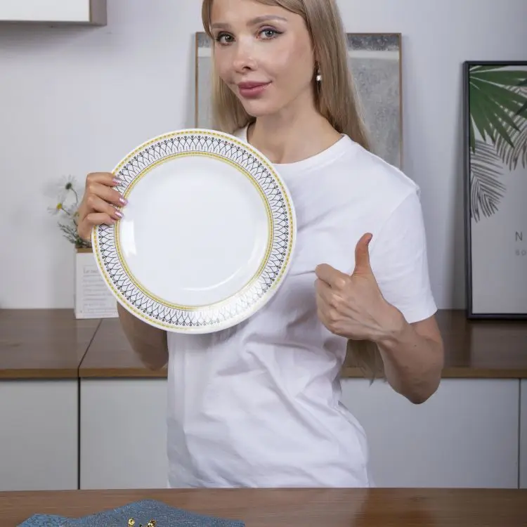 Hot Selling Quality Dish White Frosted Bowl Melamine Plate