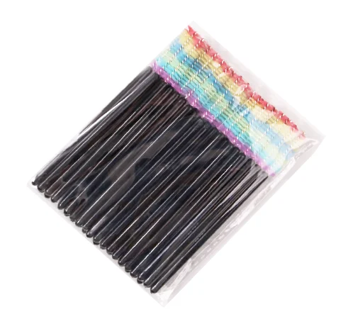 New arrival Disposable Glitter Clear handle Mascara Wands Shiny Eyelash Brush Eyebrow Applicator Makeup Brush