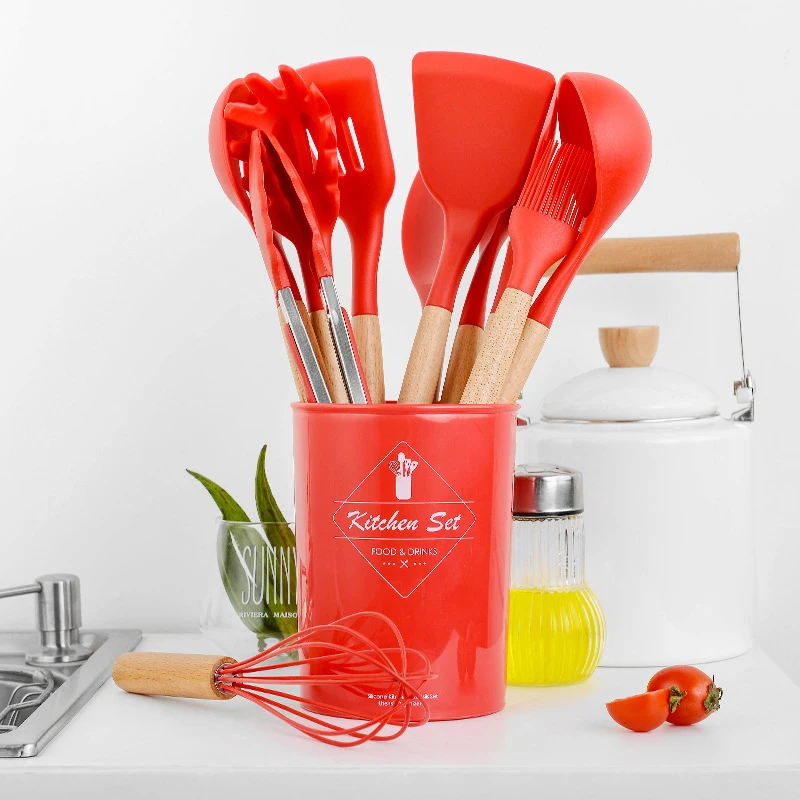  High quality Silicone kitchen utensils multi