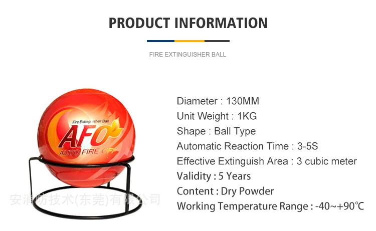 1.3kg ABC Dry Powder Fireball CE Approved Fire Ball Extinguisher