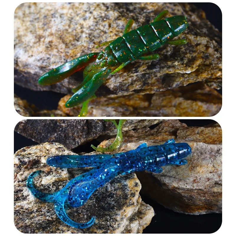 100mm Crawfish Soft Lures Crayfish Fishing PVC Plastic Baits Seawater  Freshwater Artificial Soft Bait