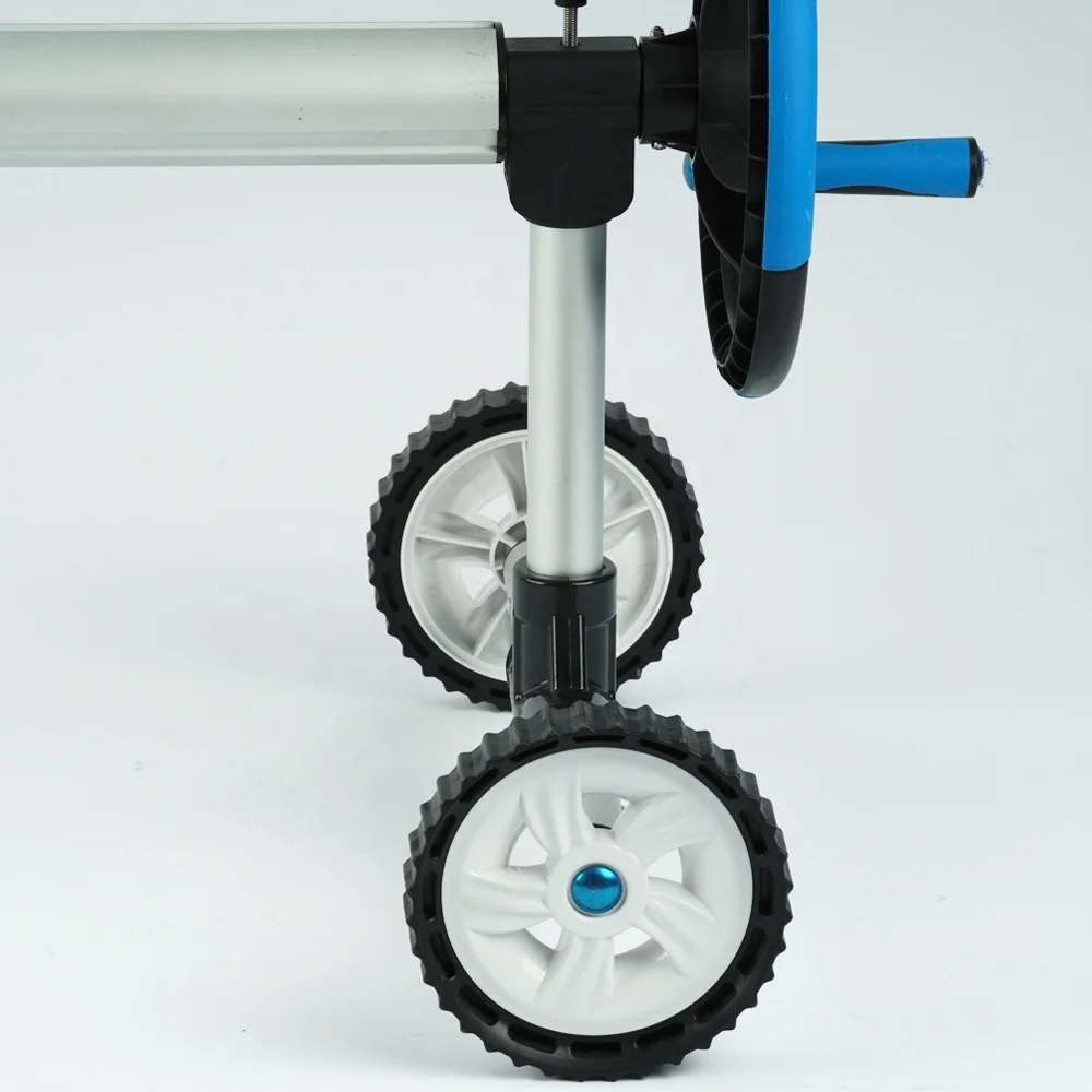 Wholesale Manufacturer Swimming Pool Cover Reel with Stainless Steel Stands for In-ground Swimming Pool