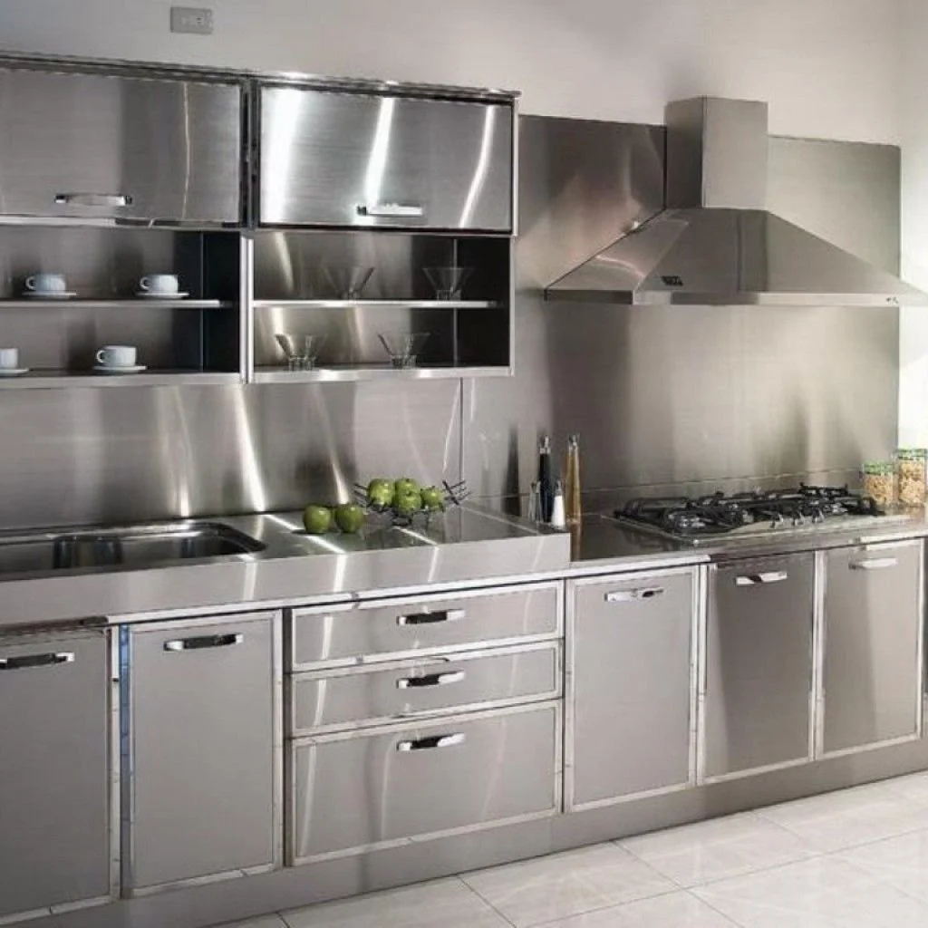 Ace Indoor Stainless Steel Flat Pack Stainless Steel Kitchen with Cabinet for Household