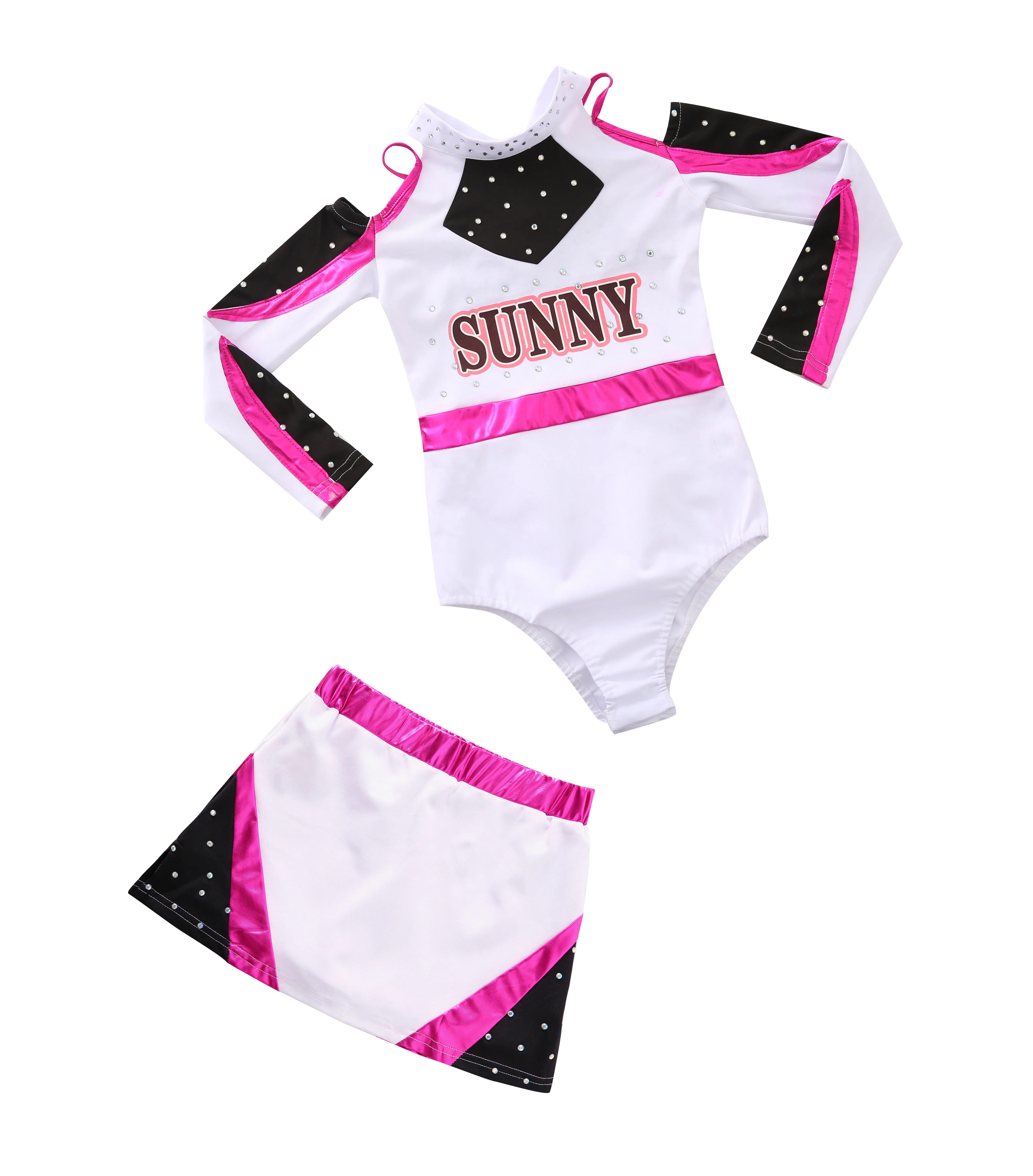 Competition Performance Studio Wear Wholesale Customized Design Cheerleader Uniforms Crop Top Cheer Kids