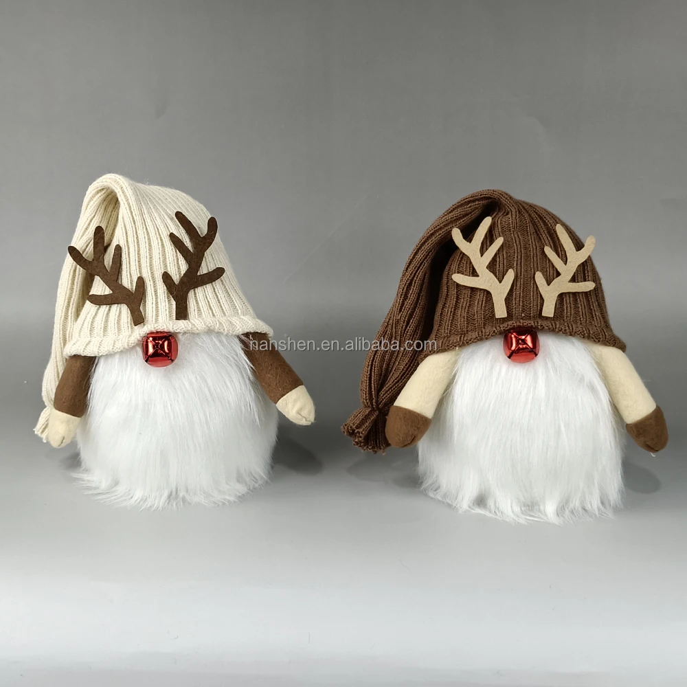 Handmade LED Gnome Christmas Decoration Light Up Faceless Swedish Tomte doll For Table Top Decoration