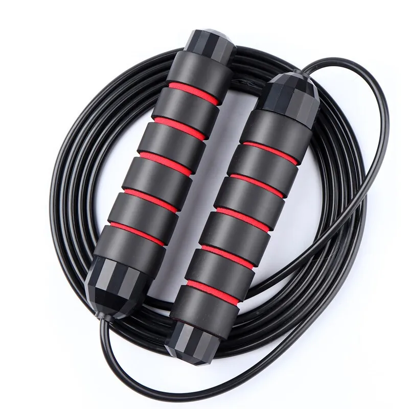 Custom Exercise Gym Workout Training Fitness Heavy Steel Cable Wire Bearing Weighted Skipping Rope