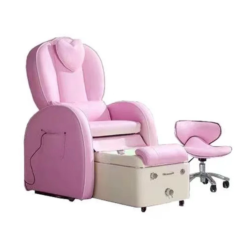 OEM Factory Joy Massage Pink Foot Spa Pedicure Chair for Nail Tech Salon