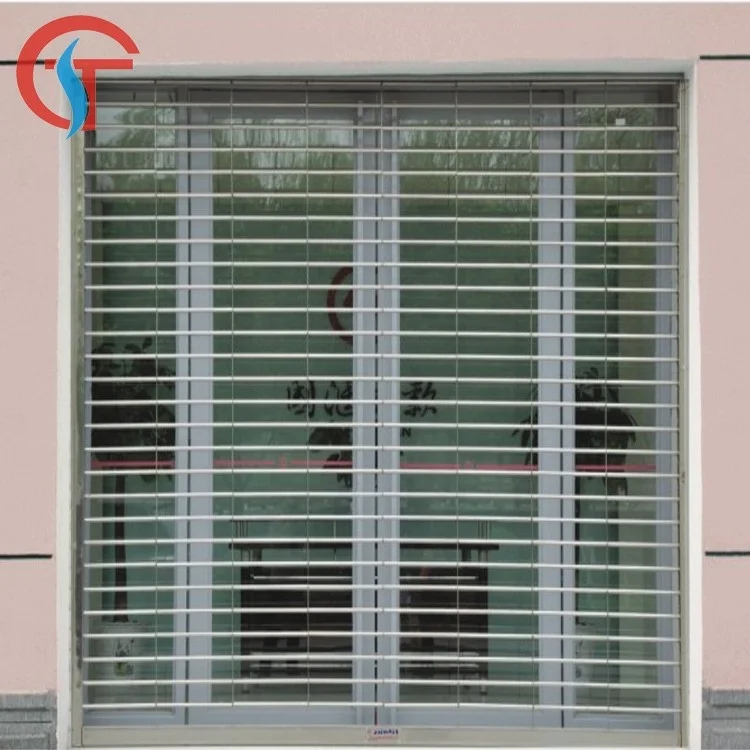 Security Grill Rolling Shutters for Mall Stainless Steel Industrial Iron Pipe Gate Design Security Doors Anti-theft Automatic