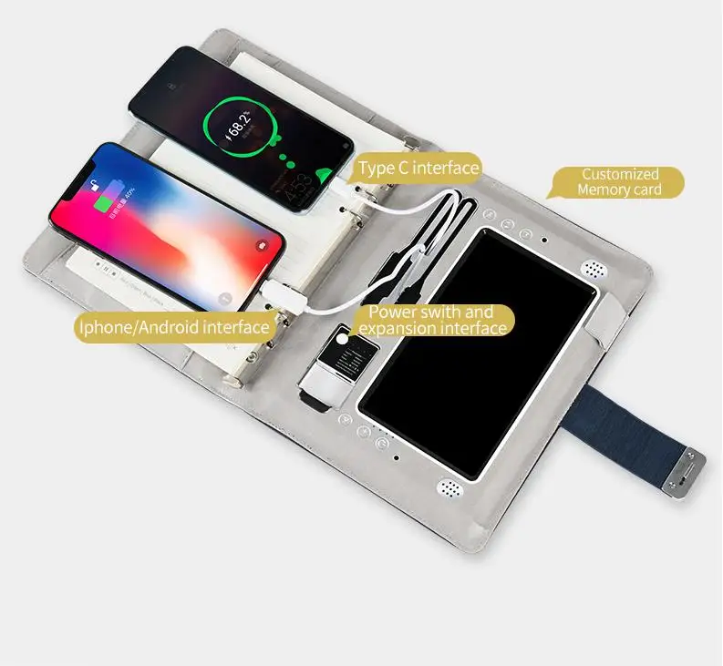 2024 Personalized Business Gift Wedding Video Book With Power Bank 7 Inch LCD Display