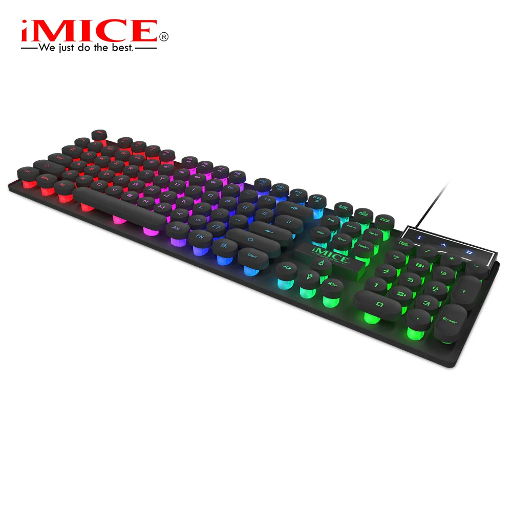 IMICE AK800 gaming keyboard USB desktop punk floating round hat esports luminescent RGB factory wholesale