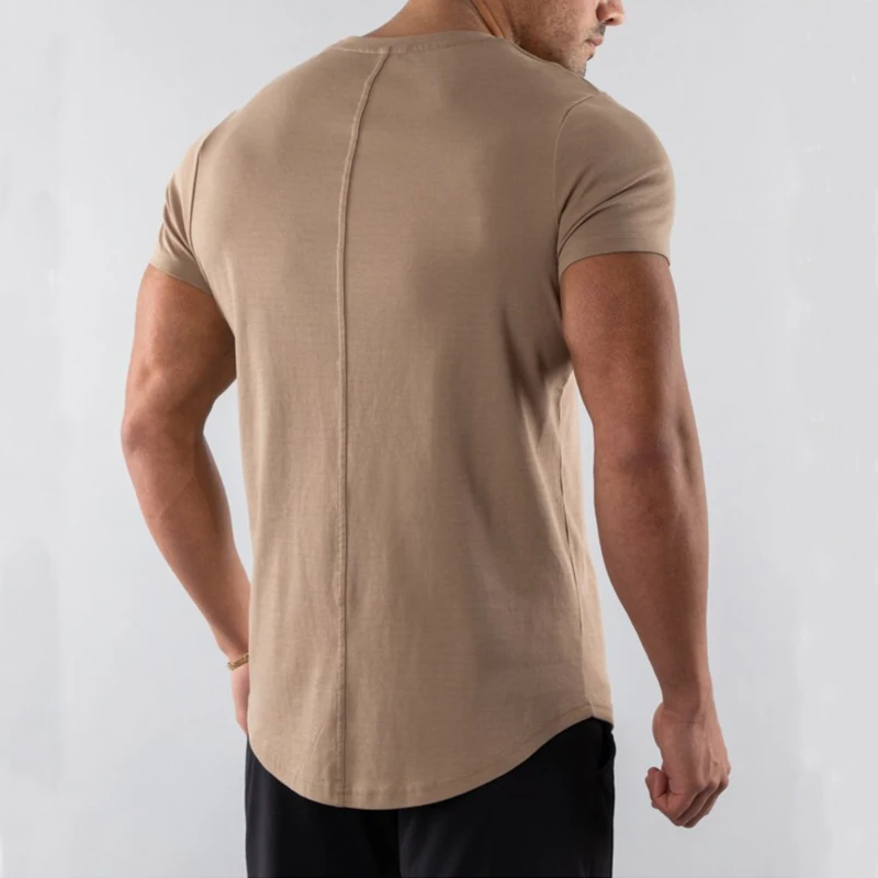 Plain Muscle Fit T Shirt Cheaper Longline T Shirt For Men