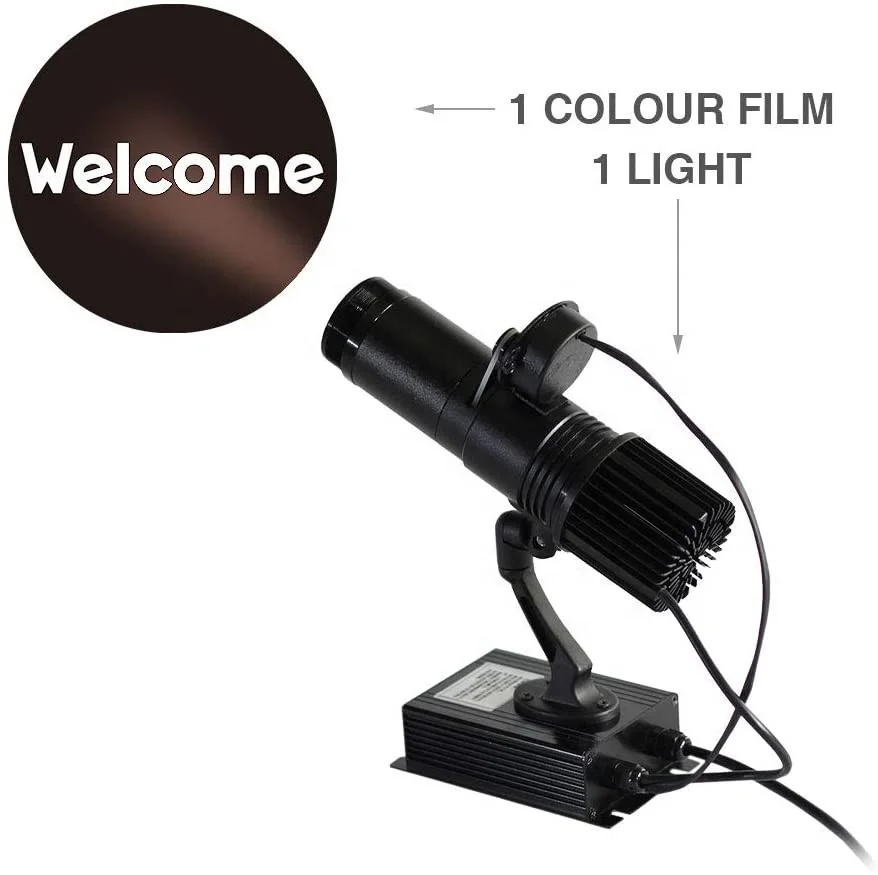 8m 30w short distance simple led gobo lazer projector for outdoor advertising holiday projection light