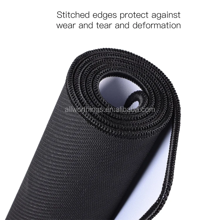 White Gaming Mouse Pad/Mat with Stitched Edges