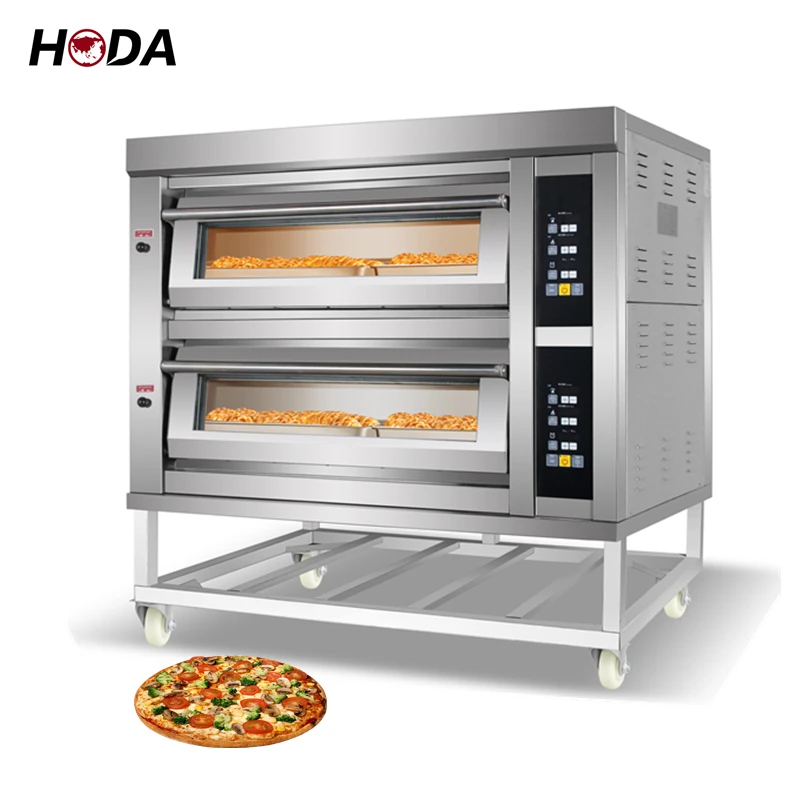 2 layer bread pizza Baking shop commercial double deck oven Philippines indian price industrial bakery double deck oven machine