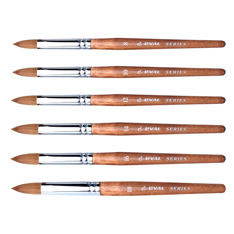 Kolinsky wood Nail Brush for Manicure Powder Petal  Pure Custom Logo  Hair Tools Wood Crystal Kolinsky Nail Brush