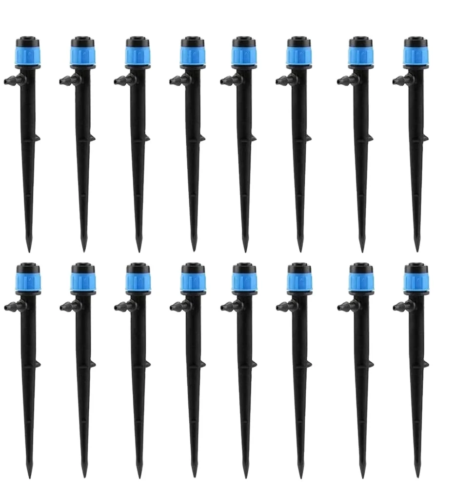 Turbo Sprinkler on Stake 360 Degree Full Circular Sprinkler Adjustable Flow Rate Easy to Use Irrigation Supply