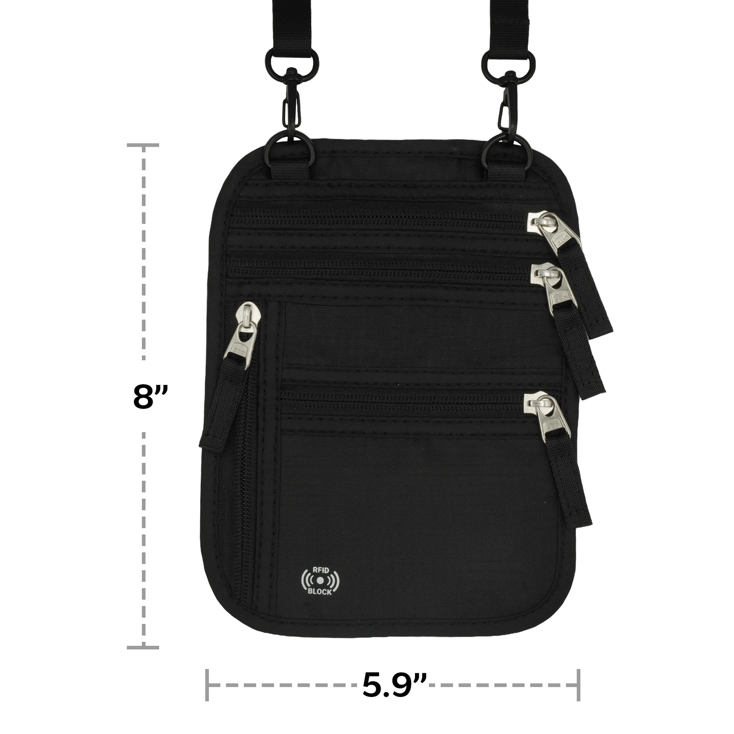 Wholesale Custom Travel Neck Wallet Pouch RFID Blocking Passport Holder for Women Men