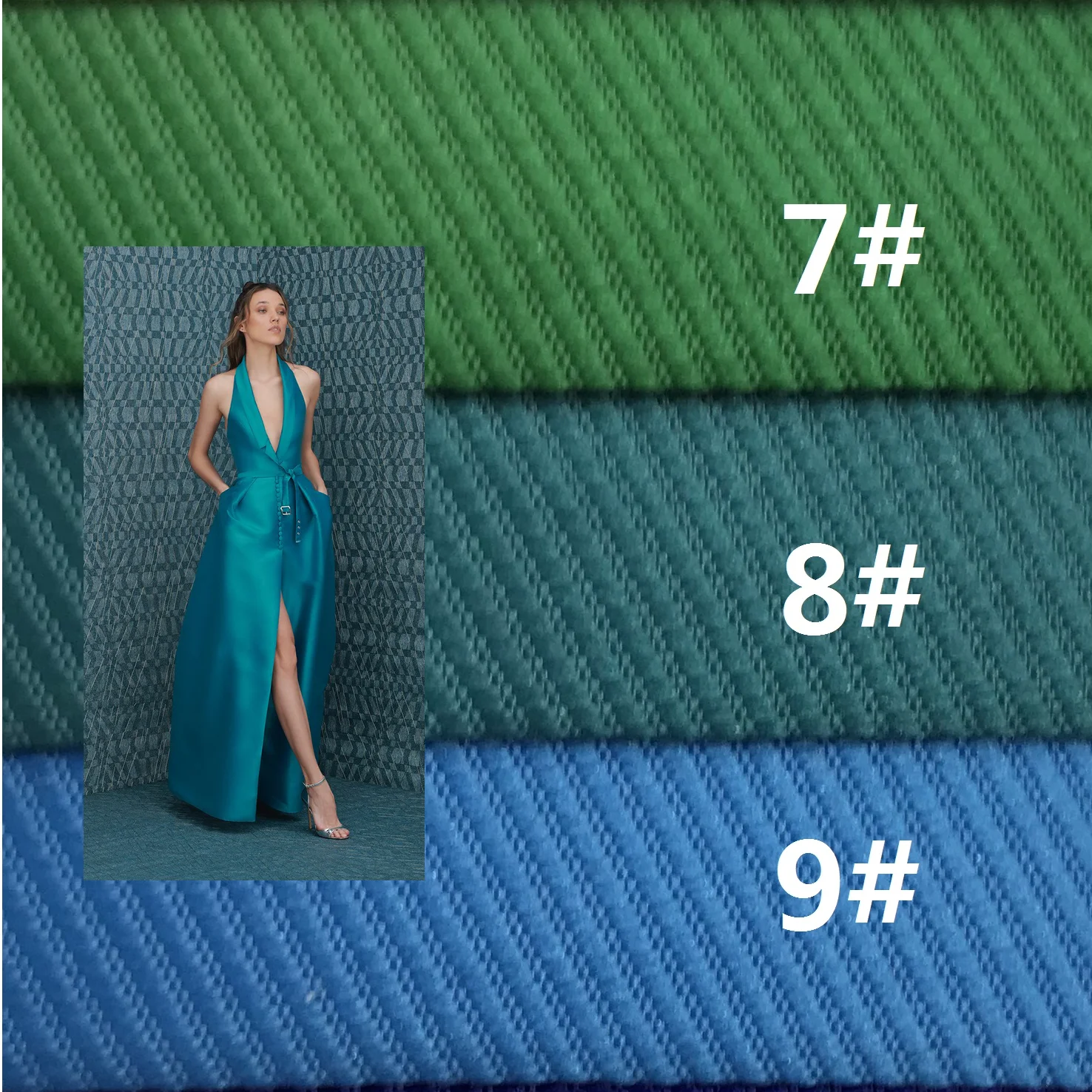 2-Tones color Mikado fabric for strctured designs