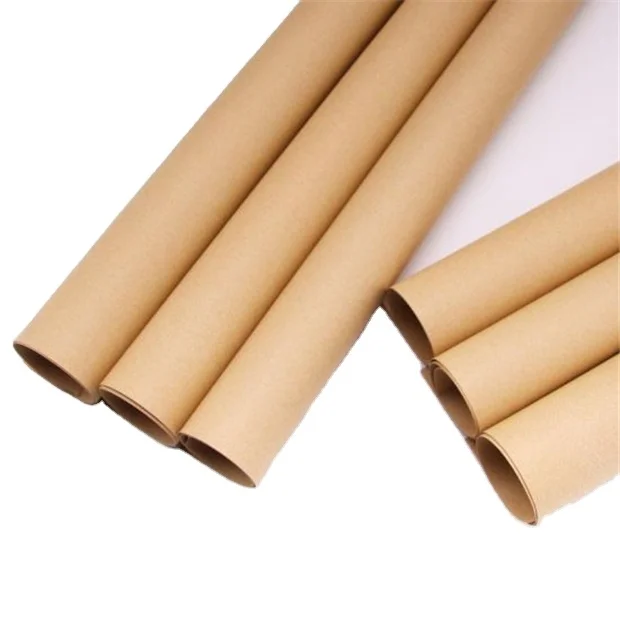 90-450 Gsm PE Wood Pulp Packaging Natural Brown Manufacturers Custom Bag Roll Kraft Paper