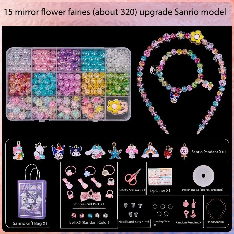 Oem&odm Bead Kids Set For Jewelry Making Craft Beads Kits For Little Girls Diy Necklaces Bracelet Children Games Gift For Kid