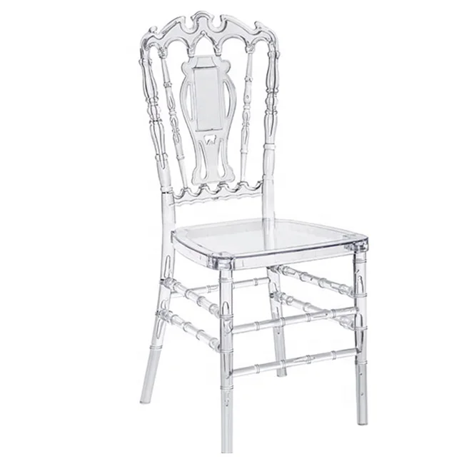Modern fashion design clear chavari restaurant chairs dining wedding event with cushion