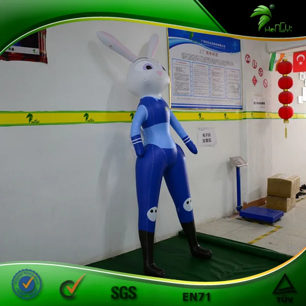 1.5m Tall Custom Cartoon Inflatabl Rabbit Hongyi Standing Inflatable Sexy Doll Girl